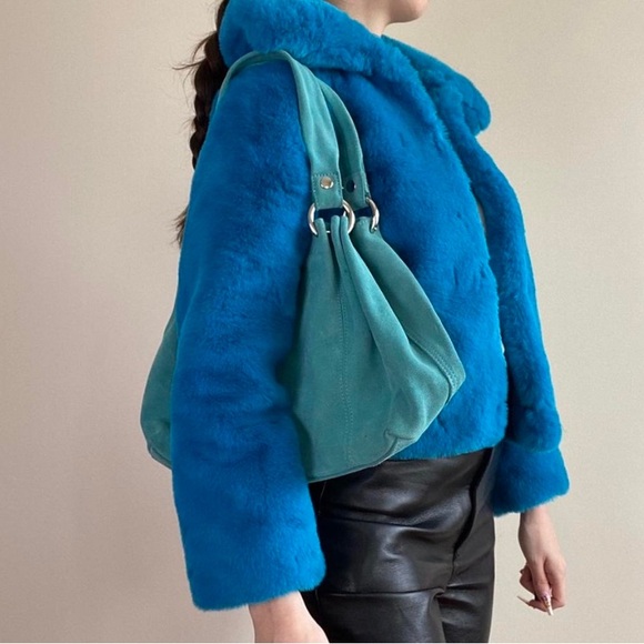 GAP Blue Suede Shoulder Bag - Picture 4 of 4